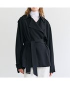 【ベイジ,/BEIGE,】のVESZELYITE / ラップショートトレンチコート 人気、トレンドファッション・服の通販 founy(ファニー) ファッション Fashion レディースファッション Fashion for Women アウター Coat / Outerwear Collection コート・ロングコート・ピーコート Long Coats, Peacoats & More レディースジャケット・軽アウター Jackets トレンチコート / 春秋の定番アウター Trench Coats 春 Spring ショルダー Shoulder, Shoulder Strap シンプル Simple, Minimal ジャケット Jacket, Outerwear デニム Denim, Jeans Material フォルム Silhouette, Form モダン Modern, Contemporary ラップ Wrap, Wrap Design ワイド Wide, Wide Fit S/S・春夏 SS, Spring/Summer, Warm Season 夏 Summer thumbnail Black|ID: prp329100004798683 ipo3291000000034817268