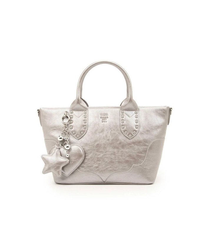 【アナスイ/ANNA SUI】のルミナス 2WAYハンドバッグ(大) インテリア・キッズ・メンズ・レディースファッション・服の通販 founy(ファニー) https://founy.com/ ファッション Fashion レディースファッション Fashion for Women クール Cool, Chic スタッズ Studs, Metal Accents チャーム Charm, Pendant ドット Polka Dot, Dot Pattern バランス Balance, Style Balance ポケット Pocket, Pocket Detail メタリック Metallic, Shiny Finish メタル Metal, Metal Parts エレガント 上品 Elegant |ID: prp329100004798705 ipo3291000000034817325