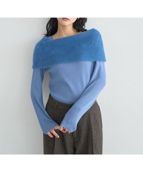 【イェッカ ヴェッカ/YECCA VECCA】のファーMIXオフショルニット 人気、トレンドファッション・服の通販 founy(ファニー) ファッション Fashion レディースファッション Fashion for Women トップス・カットソー Cut & Sew Tops ニット Knit Tops & Sweaters おすすめ Recommended / Our Picks セーター Sweater, Knitwear ボトム Bottoms, Lower Wear ポケット Pocket, Pocket Detail レギュラー Regular, Standard Fit A/W・秋冬 Autumn/Winter |ID:prp329100004798710