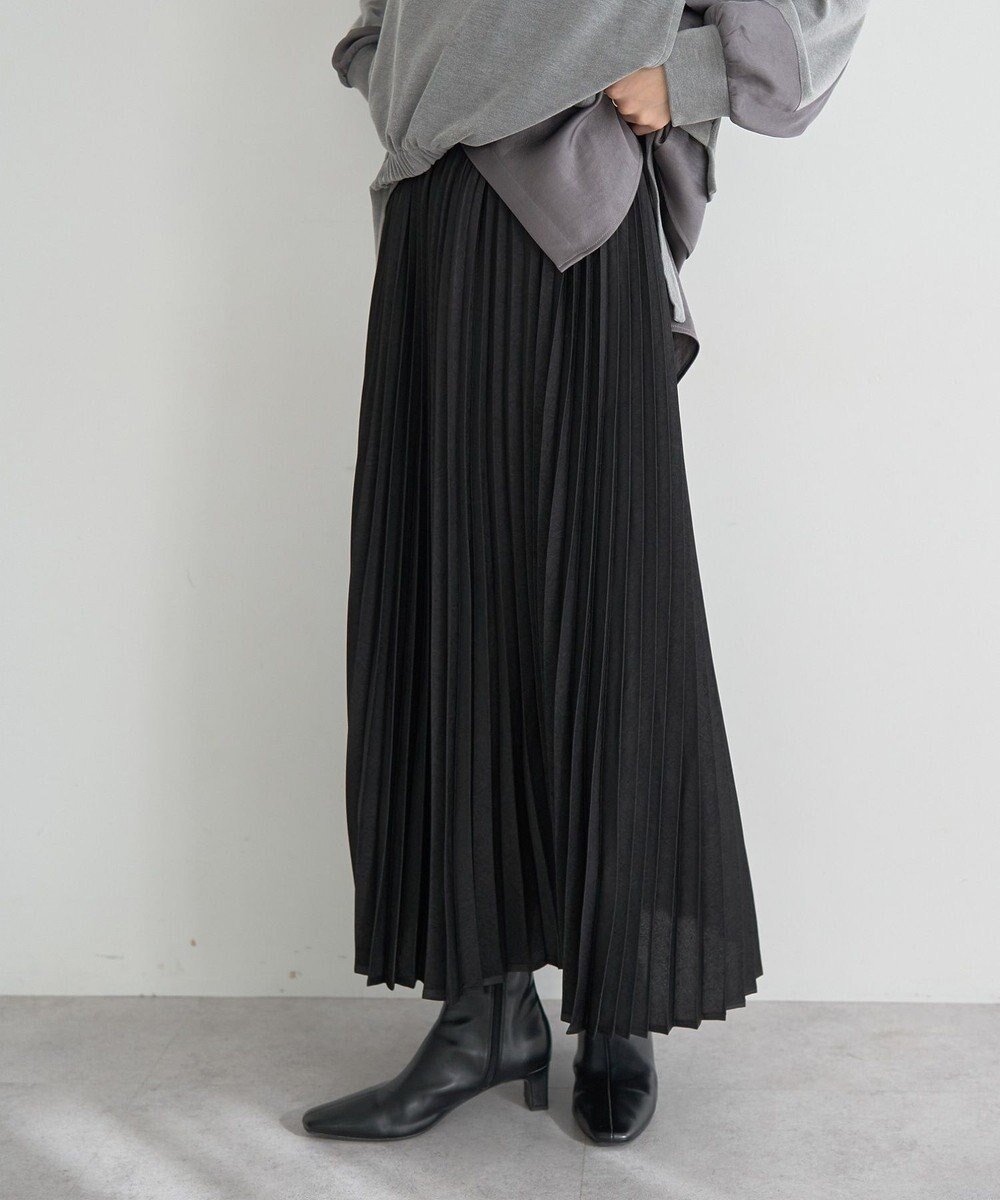 【イェッカ ヴェッカ/YECCA VECCA】のサテンプリーツスカート インテリア・キッズ・メンズ・レディースファッション・服の通販 founy(ファニー) ファッション Fashion レディースファッション Fashion for Women スカート Skirts プリーツスカート / 上品フェミニンスタイル Pleated Skirts サテン Satin, Glossy Fabric ジャケット Jacket, Outerwear スマート Smart, Elegant プリーツ Pleats, Pleated ポケット Pocket, Pocket Detail ロング Long, Long-Length A/W・秋冬 Autumn/Winter Black|ID: prp329100004798713 ipo3291000000035392523