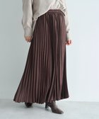 【イェッカ ヴェッカ/YECCA VECCA】のサテンプリーツスカート 人気、トレンドファッション・服の通販 founy(ファニー) ファッション Fashion レディースファッション Fashion for Women スカート Skirts プリーツスカート / 上品フェミニンスタイル Pleated Skirts サテン Satin, Glossy Fabric ジャケット Jacket, Outerwear スマート Smart, Elegant プリーツ Pleats, Pleated ポケット Pocket, Pocket Detail ロング Long, Long-Length A/W・秋冬 Autumn/Winter thumbnail Brown|ID: prp329100004798713 ipo3291000000035392524