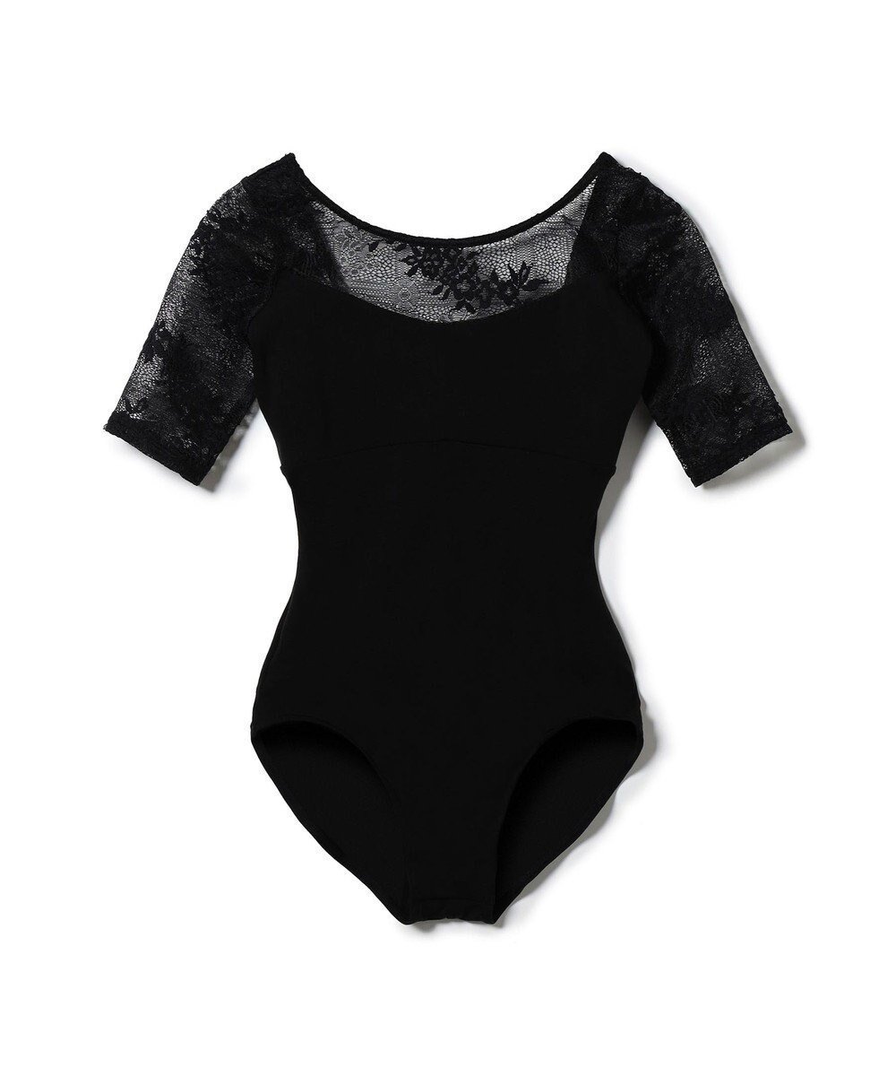 【チャコット/Chacott】のハーフスリーブレオタード インテリア・キッズ・メンズ・レディースファッション・服の通販 founy(ファニー) ファッション Fashion レディースファッション Fashion for Women カッティング Cutting Detail ストレッチ Stretch, Stretchy Fabric チェック Check, Plaid, Tartan ベビー Baby, Babywear ヨーク Yoke, Yoke Design レース Lace, Lace Fabric エレガント 上品 Elegant ブラック|ID: prp329100004798723 ipo3291000000034817412