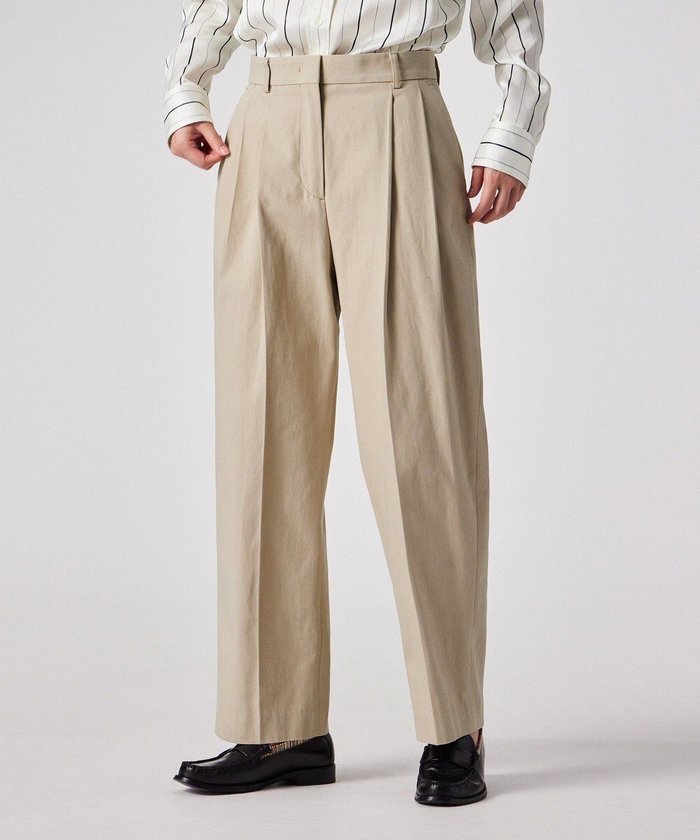 【ポール スミス/Paul Smith】のコットンギャバジン タックパンツ インテリア・キッズ・メンズ・レディースファッション・服の通販 founy(ファニー) https://founy.com/ ファッション Fashion レディースファッション Fashion for Women パンツ Pants & Trousers おすすめ Recommended / Our Picks エレガント 上品 Elegant カットソー Cut and Sewn Top クラシック Classic, Timeless Style ストレート Straight, Straight Cut ドレープ Drape, Draping Fabric フロント Front, Front Design プリント Print, Printed Pattern リラックス Relax, Relaxed Fit ロング Long, Long-Length 夏 Summer S/S・春夏 SS, Spring/Summer, Warm Season A/W・秋冬 Autumn/Winter |ID: prp329100004798741 ipo3291000000034922677