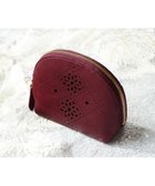 【ゲンテン/genten】のアーガイルカットワーク ポーチ ワイン|ID: prp329100004798758 ipo3291000000034817552