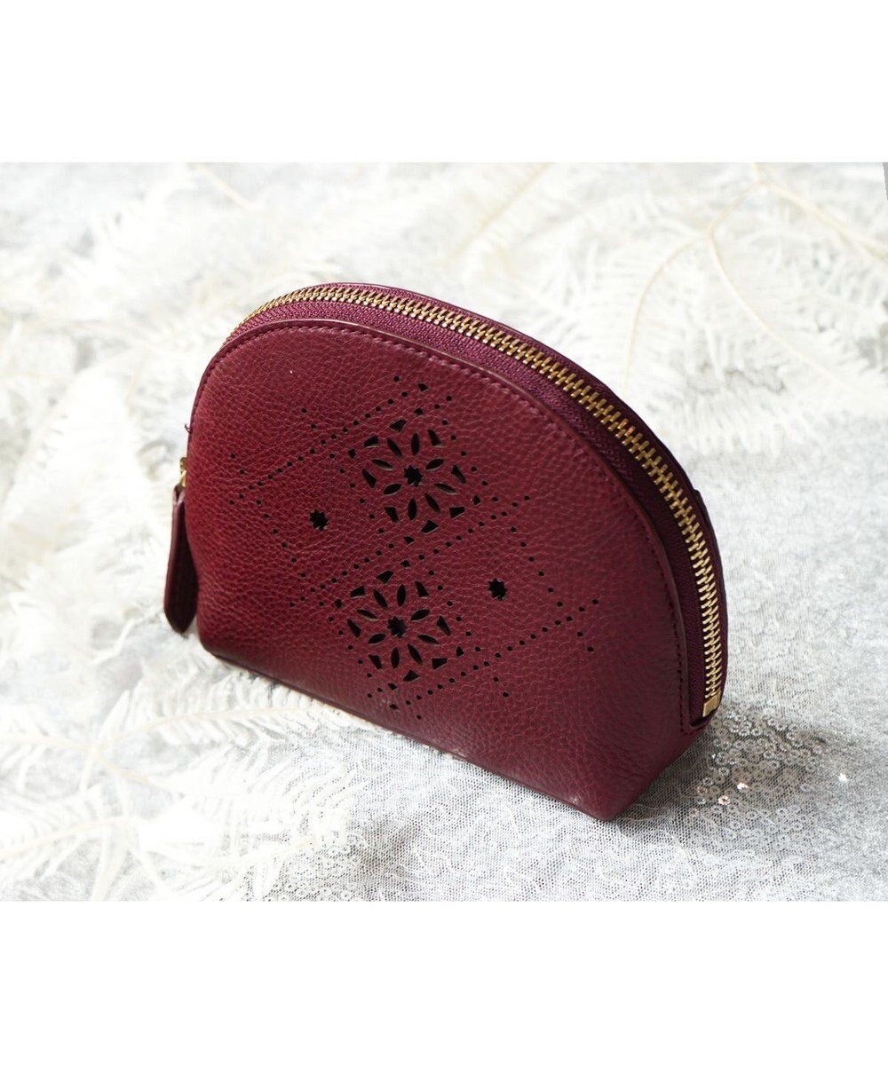 【ゲンテン/genten】のアーガイルカットワーク ポーチ インテリア・キッズ・メンズ・レディースファッション・服の通販 founy(ファニー) ファッション Fashion レディースファッション Fashion for Women ミニ財布・二つ折り財布 Wallets & Card Cases ポーチ&ミニバッグ Pouches & Mini Bags イタリア Italy フランス France, French ポケット Pocket, Pocket Detail ポーチ Pouch, Small Case 財布 Wallet, Purse ワイン|ID: prp329100004798758 ipo3291000000034817552