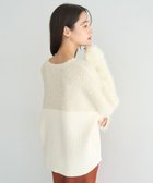 【イェッカ ヴェッカ/YECCA VECCA】の素材MIX配色デザインニット 人気、トレンドファッション・服の通販 founy(ファニー) ファッション Fashion レディースファッション Fashion for Women トップス・カットソー Cut & Sew Tops ニット Knit Tops & Sweaters セーター Sweater, Knitwear バランス Balance, Style Balance ポケット Pocket, Pocket Detail リラックス Relax, Relaxed Fit ループ Loop, Loop Knit 畦 Ribbed Knit A/W・秋冬 Autumn/Winter thumbnail Ivory|ID: prp329100004798768 ipo3291000000034817604