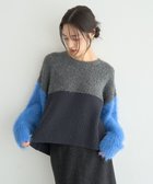 【イェッカ ヴェッカ/YECCA VECCA】の素材MIX配色デザインニット 人気、トレンドファッション・服の通販 founy(ファニー) ファッション Fashion レディースファッション Fashion for Women トップス・カットソー Cut & Sew Tops ニット Knit Tops & Sweaters セーター Sweater, Knitwear バランス Balance, Style Balance ポケット Pocket, Pocket Detail リラックス Relax, Relaxed Fit ループ Loop, Loop Knit 畦 Ribbed Knit A/W・秋冬 Autumn/Winter thumbnail Charcoal Gray|ID: prp329100004798768 ipo3291000000034817605