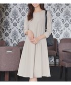 【ティアクラッセ/Tiaclasse】のボックスタックAラインワンピース ベージュ|ID: prp329100004798772 ipo3291000000034817630