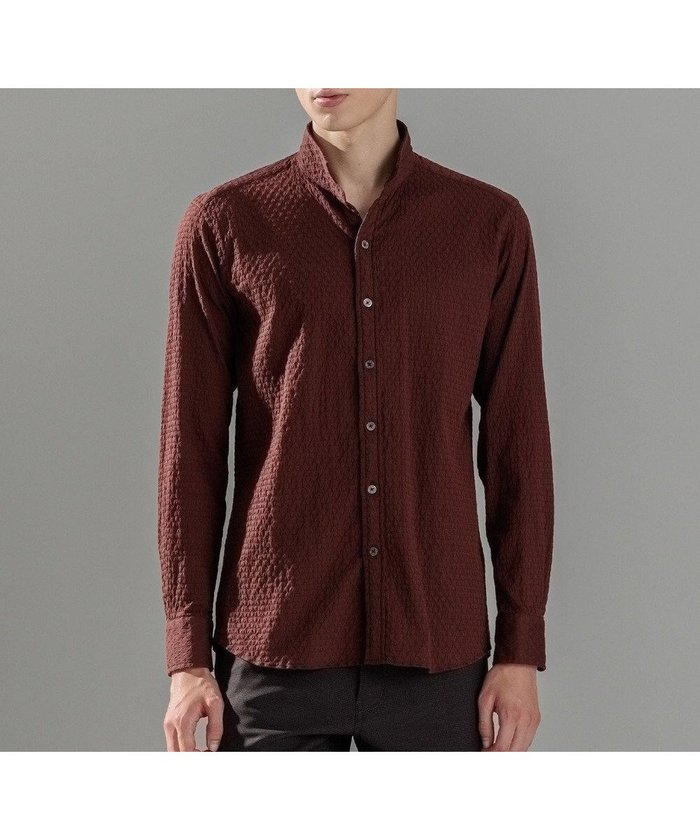 【ジョゼフ オム/JOSEPH HOMME / MEN】のトライジャガードストレッチ ウィングカラーシャツ インテリア・キッズ・メンズ・レディースファッション・服の通販 founy(ファニー) https://founy.com/ ファッション Fashion メンズファッション Fashion for Men トップス・カットソー Cut & Sew Tops メンズシャツ Shirts シェイプ Shape, Slim Fit シンプル Simple, Minimal ジャケット Jacket, Outerwear ストレッチ Stretch, Stretchy Fabric トライアングル Triangle, Triangular Shape A/W・秋冬 Autumn/Winter 長袖 Long Sleeve, Full Sleeve |ID: prp329100004800142 ipo3291000000034826377