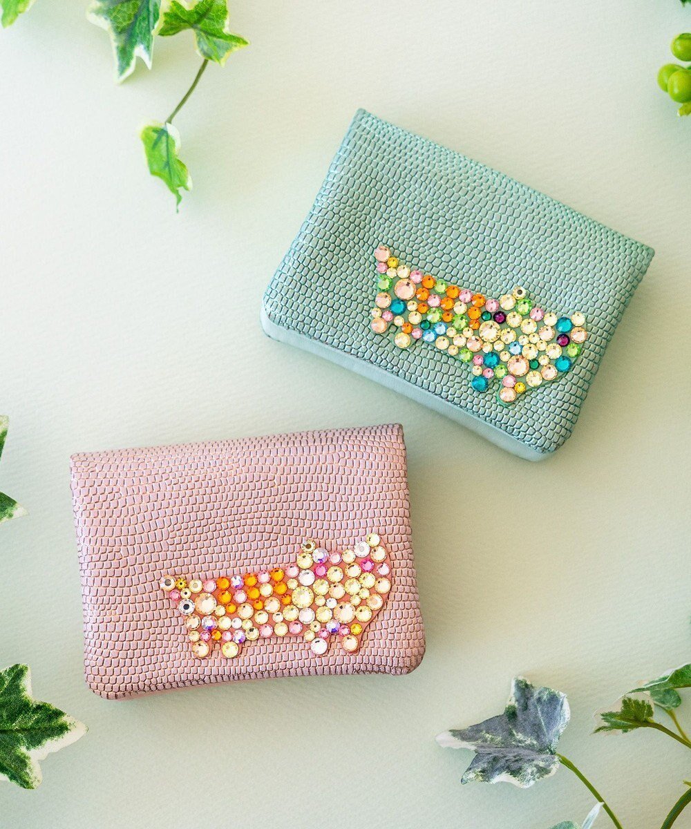 【ツモリチサト キャリー/tsumori chisato CARRY】のキラネコストーン パスケース インテリア・キッズ・メンズ・レディースファッション・服の通販 founy(ファニー) 　ファッション　Fashion　レディースファッション　Fashion for Women　ミニ財布・二つ折り財布　Wallets & Card Cases　おすすめ　Recommended / Our Picks　カラフル　Colorful Design　ギフト プレゼント　Gift / Present　シンプル　Simple, Minimal　ストーン　Stone, Gem-Like　ネコ　Cat, Feline Motif　パール　Pearl, Pearl Accent　ラップ　Wrap, Wrap Design　エレガント 上品　Elegant　財布　Wallet, Purse　グリーン|ID: prp329100004800174 ipo3291000000034826539
