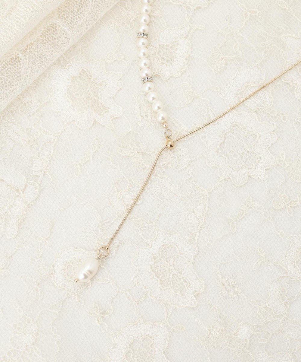 【エニィ スィス/any SiS】のパール調ラリエット ネックレス インテリア・キッズ・メンズ・レディースファッション・服の通販 founy(ファニー) 　ファッション　Fashion　レディースファッション　Fashion for Women　ジュエリー　Jewelry　ネックレス　Necklaces & Pendants　アクセサリー　Fashion Accessories　ネックレス　Necklace, Pendant Necklace　パール　Pearl, Pearl Accent　新作・新入荷　New Arrivals / New In　ライトゴールド|ID: prp329100004800182 ipo3291000000035516420