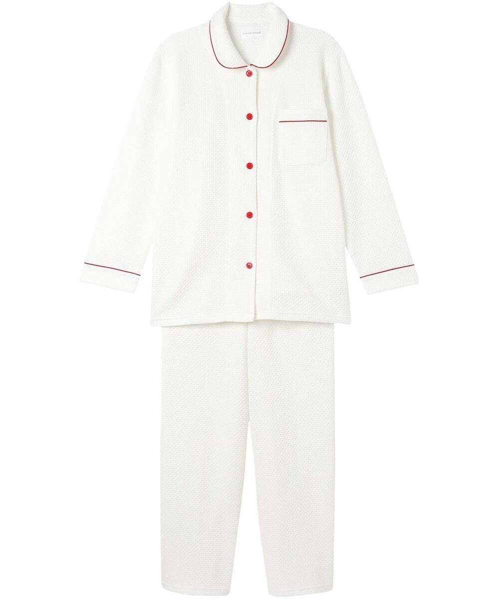 【ウンナナクール/une nana cool】の【綿混】丸襟ぽこぽこNew Yearパジャマ インテリア・キッズ・メンズ・レディースファッション・服の通販 founy(ファニー) ファッション Fashion レディースファッション Fashion for Women 長袖 Long Sleeve, Full Sleeve パジャマ Pajamas, Sleepwear ポケット Pocket, Pocket Detail ホワイト|ID: prp329100004800193 ipo3291000000034826600