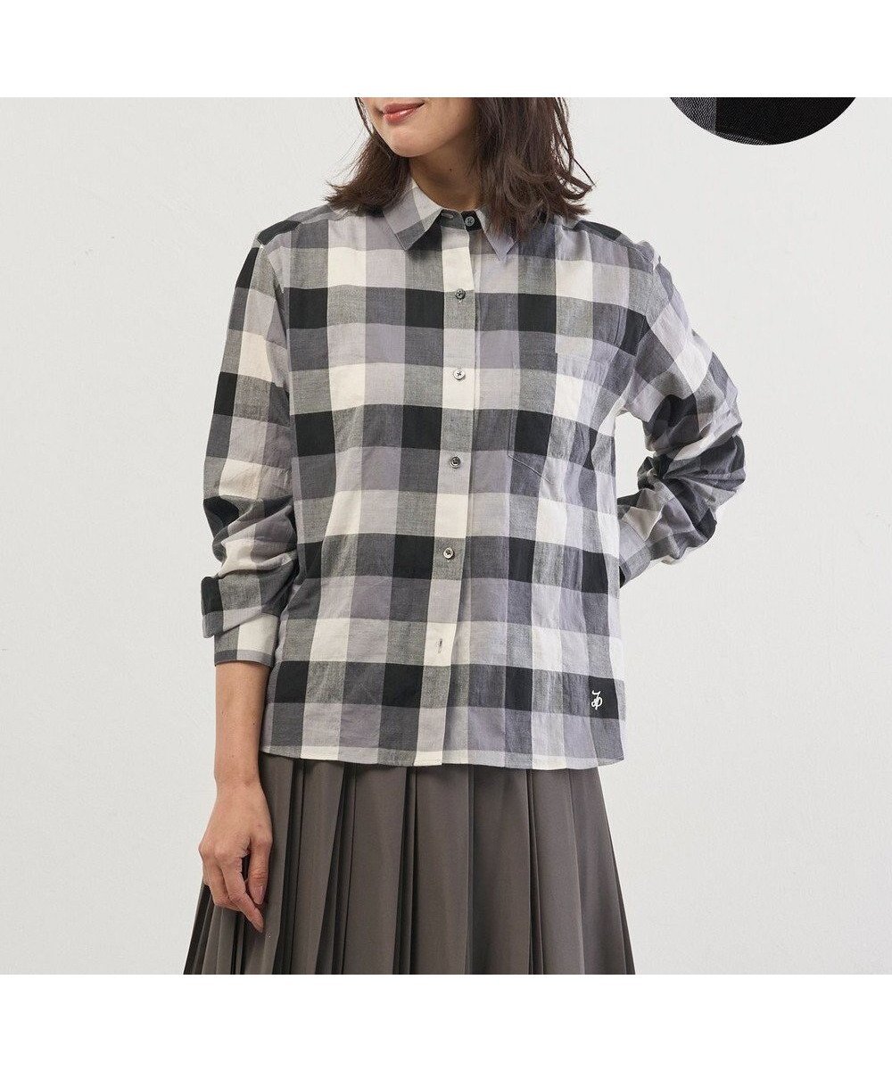 【ジェイ プレス/J.PRESS】の【完全受注生産】ブラウスカスタマイズ シャツ インテリア・キッズ・メンズ・レディースファッション・服の通販 founy(ファニー) ファッション Fashion レディースファッション Fashion for Women トップス・カットソー Cut & Sew Tops シャツ・ブラウス・オフィスカジュアル Elegant Blouses & Button-Ups 春 Spring キュプラ Cupro, Eco Fabric ストライプ Stripe, Striped Pattern ストレッチ Stretch, Stretchy Fabric スリット Slit, Slit Detail タオル Towel, Bath Towel チェック Check, Plaid, Tartan ハンカチ Handkerchief, Hanky バランス Balance, Style Balance ボトム Bottoms, Lower Wear モノトーン Monotone, Black and White ワッシャー Washer, Crinkled Finish S/S・春夏 SS, Spring/Summer, Warm Season 夏 Summer ブランドロゴ×モノトーンチェック系|ID: prp329100004800194 ipo3291000000034826604