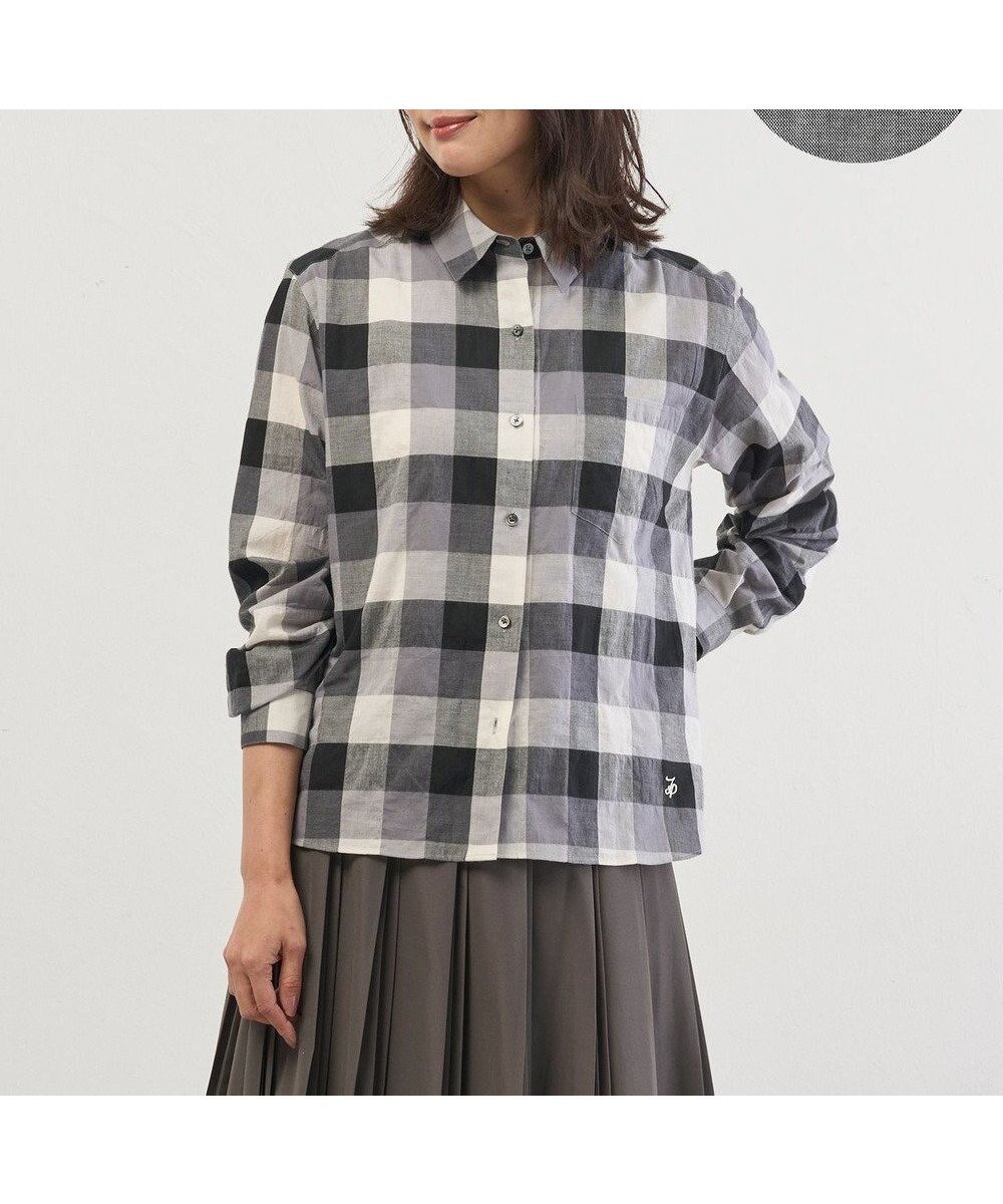 【ジェイ プレス/J.PRESS】の【完全受注生産】ブラウスカスタマイズ シャツ インテリア・キッズ・メンズ・レディースファッション・服の通販 founy(ファニー) ファッション Fashion レディースファッション Fashion for Women トップス・カットソー Cut & Sew Tops シャツ・ブラウス・オフィスカジュアル Elegant Blouses & Button-Ups 春 Spring キュプラ Cupro, Eco Fabric ストライプ Stripe, Striped Pattern ストレッチ Stretch, Stretchy Fabric スリット Slit, Slit Detail タオル Towel, Bath Towel チェック Check, Plaid, Tartan ハンカチ Handkerchief, Hanky バランス Balance, Style Balance ボトム Bottoms, Lower Wear モノトーン Monotone, Black and White ワッシャー Washer, Crinkled Finish S/S・春夏 SS, Spring/Summer, Warm Season 夏 Summer ビッグアップル×モノトーンチェック系|ID: prp329100004800194 ipo3291000000034826615