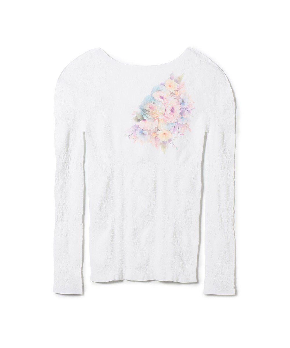 【チャコット/Chacott】の【ノーソーイングニット】フラワーブーケプリントニットトップ 人気、トレンドファッション・服の通販 founy(ファニー) 　ファッション　Fashion　レディースファッション　Fashion for Women　トップス・カットソー　Cut & Sew Tops　ニット　Knit Tops & Sweaters　ストレッチ　Stretch, Stretchy Fabric　バレエ　Ballet, Ballet Style　フィット　Fit, Slim Fit　プリント　Print, Printed Pattern　モチーフ　Motif, Design Theme　ヨガ　Yoga, Yoga Wear　レギンス　Leggings, Stretch Pants　レーシー　Lacy, Lace-Like　ワーク　Workwear, Utility Style　おすすめ　Recommended / Our Picks　クリスマス X'mas　Christmas / X'mas　ギフト プレゼント　Gift / Present　 other-1|ID: prp329100004800209 ipo3291000000034826679