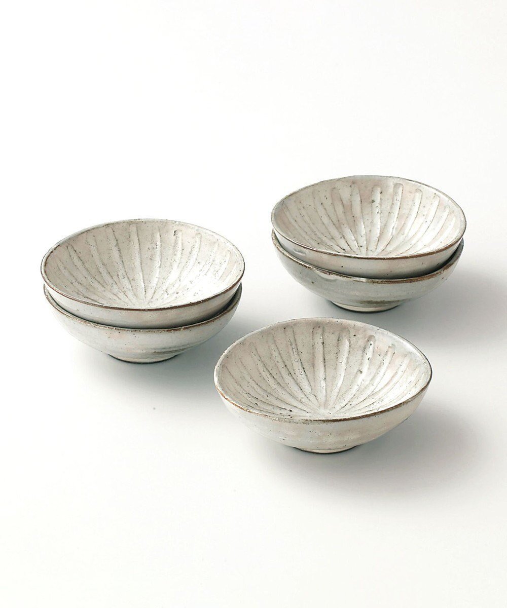 【たち吉/TACHIKICHI】の【たち吉】粉引彫文取り鉢〈5個〉美濃焼 インテリア・キッズ・メンズ・レディースファッション・服の通販 founy(ファニー) 　ファッション　Fashion　レディースファッション　Fashion for Women　キナリ|ID: prp329100004800256 ipo3291000000034826887