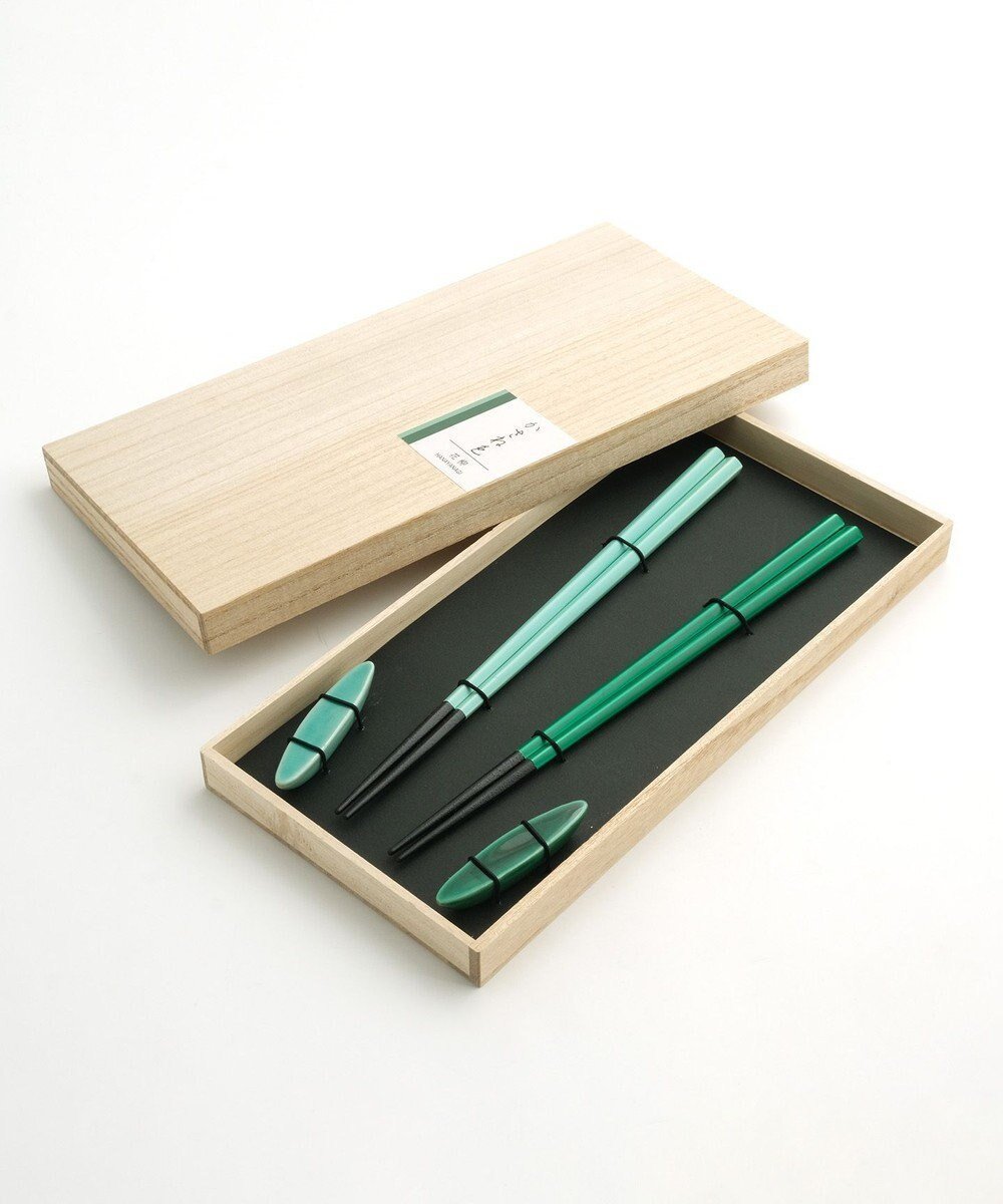 【たち吉/TACHIKICHI】の【たち吉】かさね色箸・箸置セット花柳〈箸2膳・箸置2個〉 インテリア・キッズ・メンズ・レディースファッション・服の通販 founy(ファニー) ファッション Fashion レディースファッション Fashion for Women エレガント 上品 Elegant 春 Spring グリーン|ID: prp329100004800268 ipo3291000000034826915