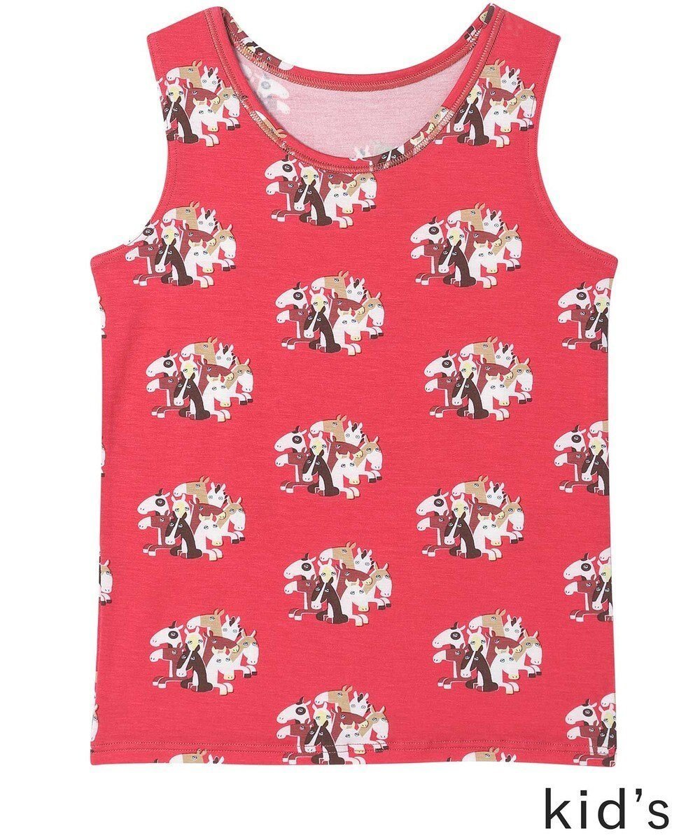 【ウンナナクール/une nana cool / KIDS】の2026年お年賀「まるっとうまくいく」 キッズ男女児兼用トップ(ノースリーブ) インテリア・キッズ・メンズ・レディースファッション・服の通販 founy(ファニー) ファッション Fashion キッズファッション Fashion for Kids アンダー Underwear Essentials インナー Innerwear ノースリーブ Sleeveless, No-Sleeve プリント Print, Printed Pattern レッド|ID: prp329100004801417 ipo3291000000034836261