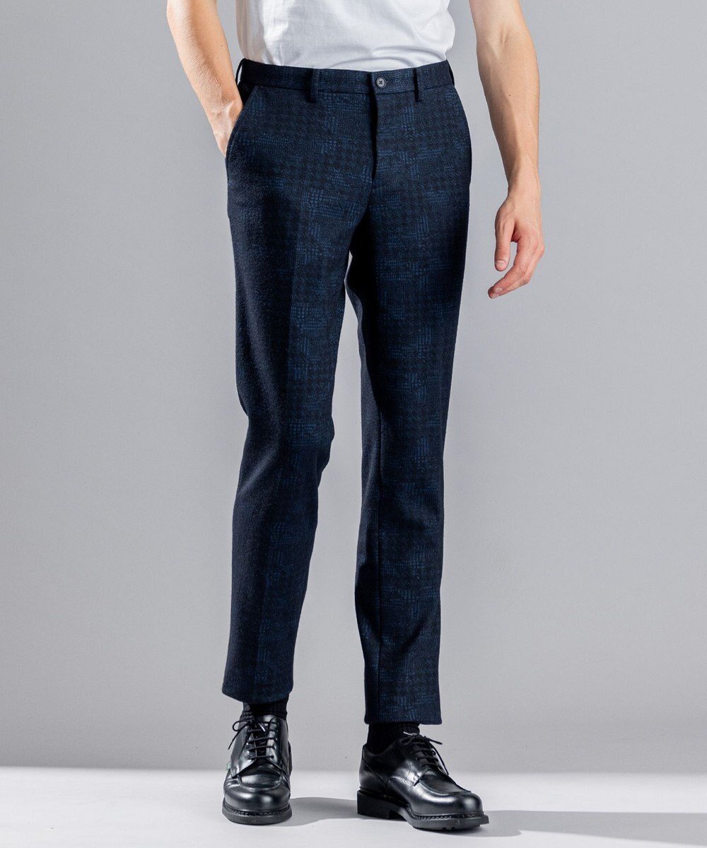 【ジョゼフ オム/JOSEPH HOMME / MEN】のパッチジャガードジャージー / CITY インテリア・キッズ・メンズ・レディースファッション・服の通販 founy(ファニー) ファッション Fashion メンズファッション Fashion for Men ボトムス Bottoms カットソー Cut and Sewn Top ストレッチ Stretch, Stretchy Fabric スラックス Slacks, Dress Pants セットアップ Set-Up, Coordinated Outfit テーパード Tapered, Tapered Pants ビジネス 仕事 通勤 Business / Work / Commuting フラップ Flap, Flap Pocket ポケット Pocket, Pocket Detail エレガント 上品 Elegant A/W・秋冬 Autumn/Winter ネイビー系3|ID: prp329100004801434 ipo3291000000034836335