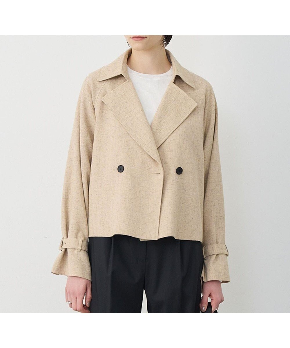 【アイシービー/iCB】のミックスブッチャー ショートトレンチコート インテリア・キッズ・メンズ・レディースファッション・服の通販 founy(ファニー) 　ファッション　Fashion　レディースファッション　Fashion for Women　アウター　Coat / Outerwear Collection　コート・ロングコート・ピーコート　Long Coats, Peacoats & More　レディースジャケット・軽アウター　Jackets　トレンチコート / 春秋の定番アウター　Trench Coats　春　Spring　ショート　Short, Short Length　ジャケット　Jacket, Outerwear　ストレッチ　Stretch, Stretchy Fabric　スリーブ　Sleeve, Long Sleeve / Short Sleeve　トレンチ　Trench, Trench Coat　バランス　Balance, Style Balance　ミックス　Mix, Mixed Style　ワイド　Wide, Wide Fit　S/S・春夏　SS, Spring/Summer, Warm Season　夏　Summer　エレガント 上品　Elegant　2026年　2026　ベージュミックス|ID: prp329100004801478 ipo3291000000035106617