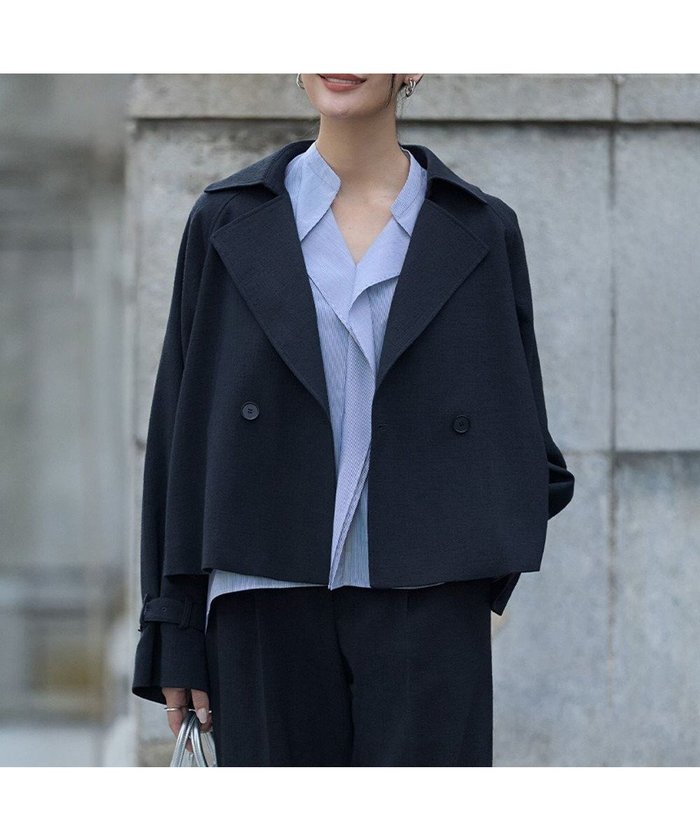 【アイシービー/iCB】のミックスブッチャー ショートトレンチコート インテリア・キッズ・メンズ・レディースファッション・服の通販 founy(ファニー) https://founy.com/ ファッション Fashion レディースファッション Fashion for Women アウター Coat / Outerwear Collection コート・ロングコート・ピーコート Long Coats, Peacoats & More レディースジャケット・軽アウター Jackets トレンチコート / 春秋の定番アウター Trench Coats 春 Spring ショート Short, Short Length ジャケット Jacket, Outerwear ストレッチ Stretch, Stretchy Fabric スリーブ Sleeve, Long Sleeve / Short Sleeve トレンチ Trench, Trench Coat バランス Balance, Style Balance ミックス Mix, Mixed Style ワイド Wide, Wide Fit S/S・春夏 SS, Spring/Summer, Warm Season 夏 Summer エレガント 上品 Elegant 2026年 2026 |ID: prp329100004801478 ipo3291000000035875952