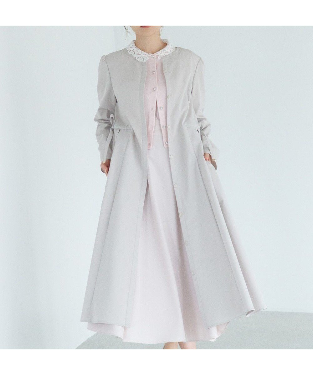 【トッカ/TOCCA】の【chayさん着用】ROSE CHEEK 2WAY ドレス&コート 人気、トレンドファッション・服の通販 founy(ファニー) 　ファッション　Fashion　レディースファッション　Fashion for Women　アウター　Coat / Outerwear Collection　コート・ロングコート・ピーコート　Long Coats, Peacoats & More　ワンピース　Dresses　フォーマル・パーティードレス・結婚式用ドレス　Elegant & Casual Dresses　シンプル　Simple, Minimal　ドレス　Dress, One-Piece　フォルム　Silhouette, Form　フロント　Front, Front Design　リボン　Ribbon, Bow　ローズ　Rose, Rose Motif　エレガント 上品　Elegant　夏　Summer　S/S・春夏　SS, Spring/Summer, Warm Season　A/W・秋冬　Autumn/Winter　 other-1|ID: prp329100004801479 ipo3291000000035575552