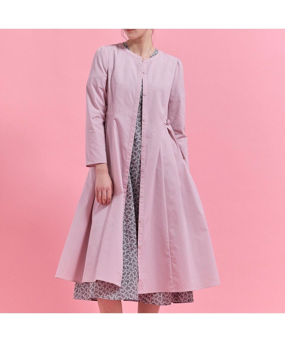【トッカ/TOCCA】の【chayさん着用】ROSE CHEEK 2WAY ドレス&コート インテリア・キッズ・メンズ・レディースファッション・服の通販 founy(ファニー) 　ファッション　Fashion　レディースファッション　Fashion for Women　アウター　Coat / Outerwear Collection　コート・ロングコート・ピーコート　Long Coats, Peacoats & More　ワンピース　Dresses　フォーマル・パーティードレス・結婚式用ドレス　Elegant & Casual Dresses　シンプル　Simple, Minimal　ドレス　Dress, One-Piece　フォルム　Silhouette, Form　フロント　Front, Front Design　リボン　Ribbon, Bow　ローズ　Rose, Rose Motif　エレガント 上品　Elegant　夏　Summer　S/S・春夏　SS, Spring/Summer, Warm Season　A/W・秋冬　Autumn/Winter　ピンク系|ID: prp329100004801479 ipo3291000000035650648