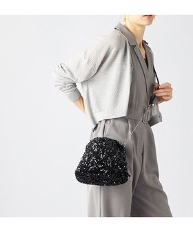 【ラ バガジェリー/LA BAGAGERIE】の【MONICA】スパンコール巾着ショルダー 人気、トレンドファッション・服の通販 founy(ファニー) ファッション Fashion レディースファッション Fashion for Women ショルダー Shoulder, Shoulder Strap スパンコール Sequins, Sequin Embellishment スマート Smart, Elegant ポケット Pocket, Pocket Detail 巾着 Drawstring Bag, Kinchaku |ID:prp329100004801481