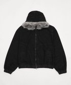 【ウィゴー/WEGO / MEN】のファーフードスラッシュデニムブルゾン デニムブラックソノタ|ID: prp329100004802826 ipo3291000000034846160