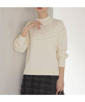 【組曲/KUMIKYOKU】 【WEB限定カラーあり】透かし編みバルキーハイネックニット人気、トレンドファッション・服の通販 founy(ファニー) ファッション Fashion レディースファッション Fashion for Women トップス・カットソー Cut & Sew Tops ニット Knit Tops & Sweaters アクリル Acrylic Material インナー Innerwear 春 Spring ストレート Straight, Straight Cut スリット Slit, Slit Detail セーター Sweater, Knitwear 透かし Cut-Out, Lacework ハイネック High Neck, Mock Neck ミドル Middle Length, Mid Height 冬 Winter / This Winter A/W・秋冬 Autumn/Winter |ID:prp329100004802843