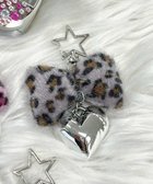 【ウィゴー/WEGO】のレオパードリボンキーホルダー グレー|ID: prp329100004802854 ipo3291000000034846315