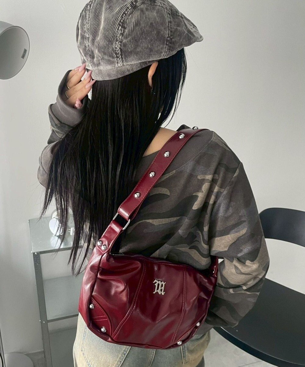 【ウィゴー/WEGO】のメタルパーツハーフムーンバッグ インテリア・キッズ・メンズ・レディースファッション・服の通販 founy(ファニー) 　ファッション　Fashion　レディースファッション　Fashion for Women　バッグ　Bags　おすすめ　Recommended / Our Picks　ガーリー　Girly, Feminine Style　スマホ　Smartphone, Mobile Device　トレンド　Trend, Trending Now　メタル　Metal, Metal Parts　ワイン|ID: prp329100004802856 ipo3291000000034846320