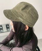 【ウィゴー/WEGO】のスタッズワークキャップ カーキ|ID: prp329100004802859 ipo3291000000034846336