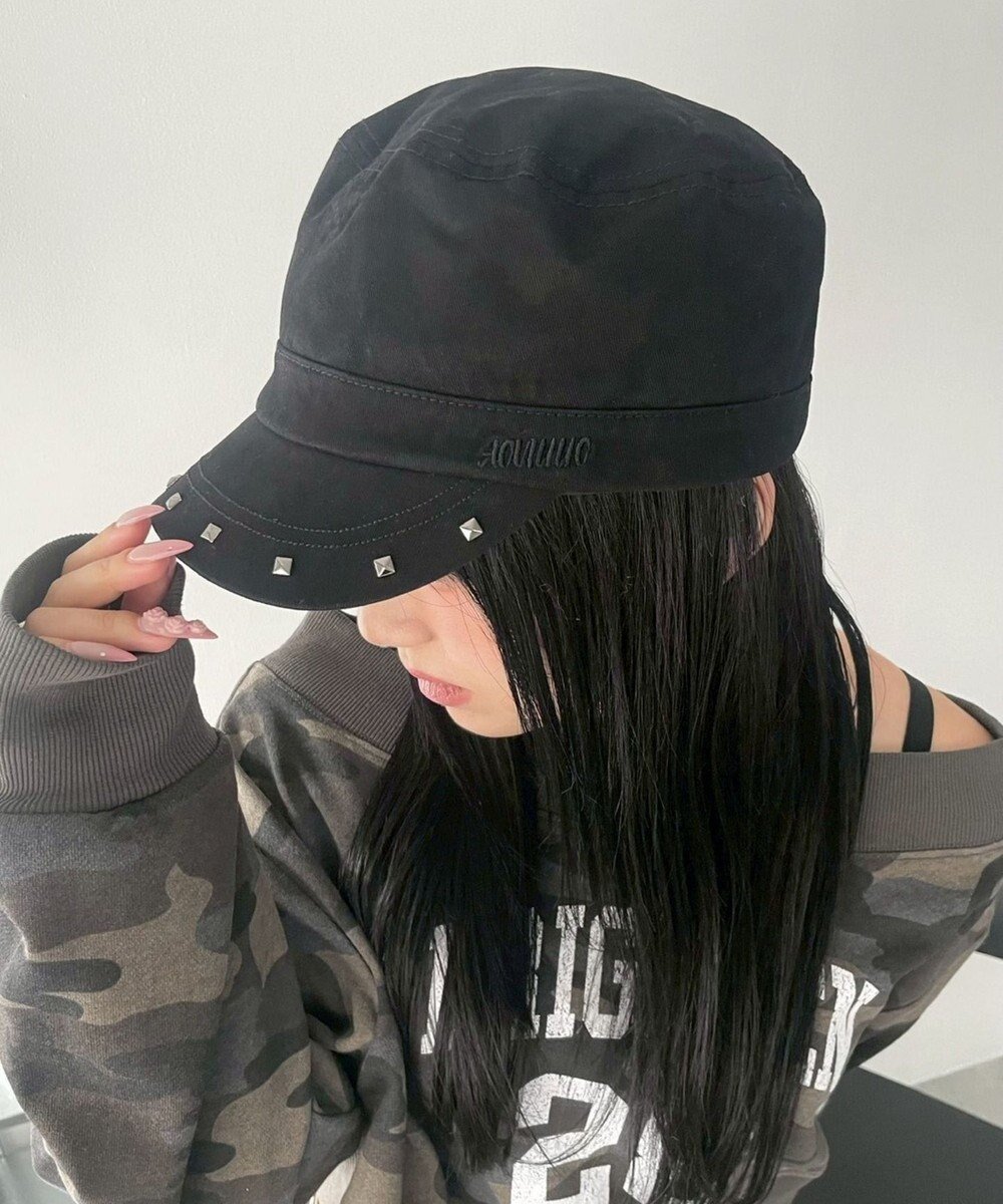 【ウィゴー/WEGO】のスタッズワークキャップ インテリア・キッズ・メンズ・レディースファッション・服の通販 founy(ファニー) ファッション Fashion レディースファッション Fashion for Women キャップ&ハット Hats & Caps おすすめ Recommended / Our Picks キャップ Cap, Baseball Cap シンプル Simple, Minimal スマホ Smartphone, Mobile Device ワーク Workwear, Utility Style 帽子 Hat, Headwear ブラック|ID: prp329100004802859 ipo3291000000034846337