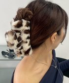 【ウィゴー/WEGO】のLファーレオパードスクエアバンス ベージュ|ID: prp329100004802860 ipo3291000000034846343