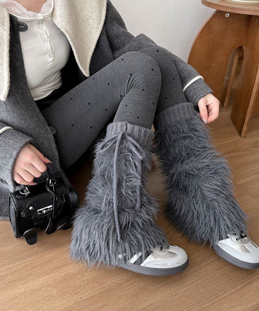 【ウィゴー/WEGO】のシャギーレッグカバー インテリア・キッズ・メンズ・レディースファッション・服の通販 founy(ファニー) ファッション Fashion レディースファッション Fashion for Women レッグウェア・ストッキング Legwear & Hosiery スニーカー Sneakers, Trainers スマホ Smartphone, Mobile Device ワンポイント One Point, Statement Accent A/W・秋冬 Autumn/Winter ダークグレー|ID: prp329100004802861 ipo3291000000034846347