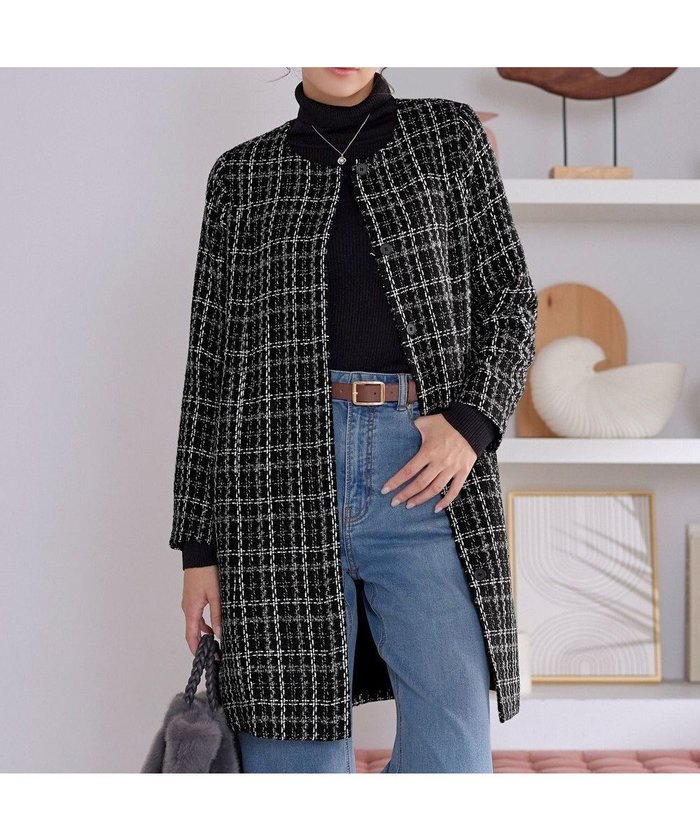 【ティアクラッセ/Tiaclasse】のツイードコート インテリア・キッズ・メンズ・レディースファッション・服の通販 founy(ファニー) https://founy.com/ ファッション Fashion レディースファッション Fashion for Women アウター Coat / Outerwear Collection コート・ロングコート・ピーコート Long Coats, Peacoats & More レディースジャケット・軽アウター Jackets アクセサリー Fashion Accessories ウォッシャブル Machine Washable エレガント 上品 Elegant オケージョン Occasion Wear 洗える Machine Washable 秋 Autumn ジャケット Jacket, Outerwear ツイード Twill, Twill Weave 定番 Standard, Basic Item フェミニン Feminine, Girly フォーマル Formal, Dressy ポケット Pocket, Pocket Detail マフラー Scarf, Muffler リラックス Relax, Relaxed Fit 冬 Winter / This Winter A/W・秋冬 Autumn/Winter セレモニー Ceremony |ID: prp329100004802871 ipo3291000000034846385