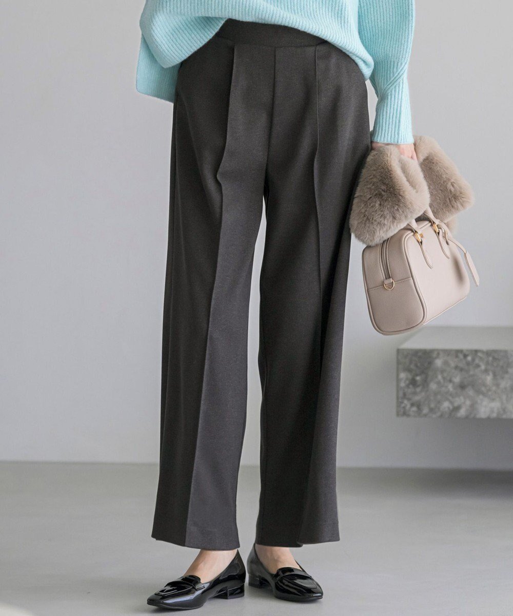 【エニィ スィス/any SiS】のセンタープレスメランジ パンツ インテリア・キッズ・メンズ・レディースファッション・服の通販 founy(ファニー) 　ファッション　Fashion　レディースファッション　Fashion for Women　パンツ　Pants & Trousers　おすすめ　Recommended / Our Picks　ウォッシャブル　Machine Washable　カットソー　Cut and Sewn Top　ストレッチ　Stretch, Stretchy Fabric　センター　Center, Center Line　ポケット　Pocket, Pocket Detail　メランジ　Melange, Mixed Yarn　新作・新入荷　New Arrivals / New In　楽ちん　Easy Fit, Comfortable　A/W・秋冬　Autumn/Winter　チャコール|ID: prp329100004802875 ipo3291000000035126618