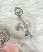 【ウィゴー/WEGO】のファーハートビーズチャームキーホルダー ホワイト|ID: prp329100004803944 ipo3291000000034854084