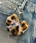 【ウィゴー/WEGO】のファーハートビーズチャームキーホルダー 柄1|ID: prp329100004803944 ipo3291000000034854085
