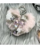 【ウィゴー/WEGO】のファーハートビーズチャームキーホルダー 柄3|ID: prp329100004803944 ipo3291000000034854087
