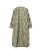 【ジェイプレスヨークストリート/J.PRESS YORK STREET】の【WOMEN】ワンウォッシュ ストライプ シャツワンピース カーキ系1|ID: prp329100004803972 ipo3291000000034854207