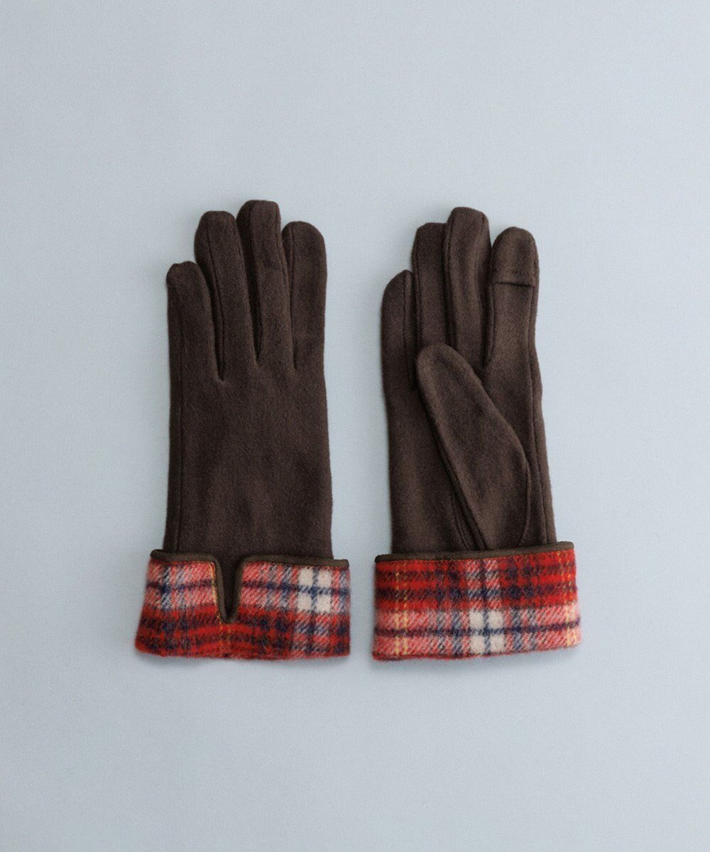 【オルクベット/ORuKuBET】のタータンチェックカフスジャージグローブ(WOMEN)【タッチパネル対応】 インテリア・キッズ・メンズ・レディースファッション・服の通販 founy(ファニー) ファッション Fashion レディースファッション Fashion for Women 手袋 Gloves & Mittens なめらか Smooth, Silky Texture アクリル Acrylic Material スマート Smart, Elegant スリット Slit, Slit Detail A/W・秋冬 Autumn/Winter ダークブラウン|ID: prp329100004803982 ipo3291000000034854278