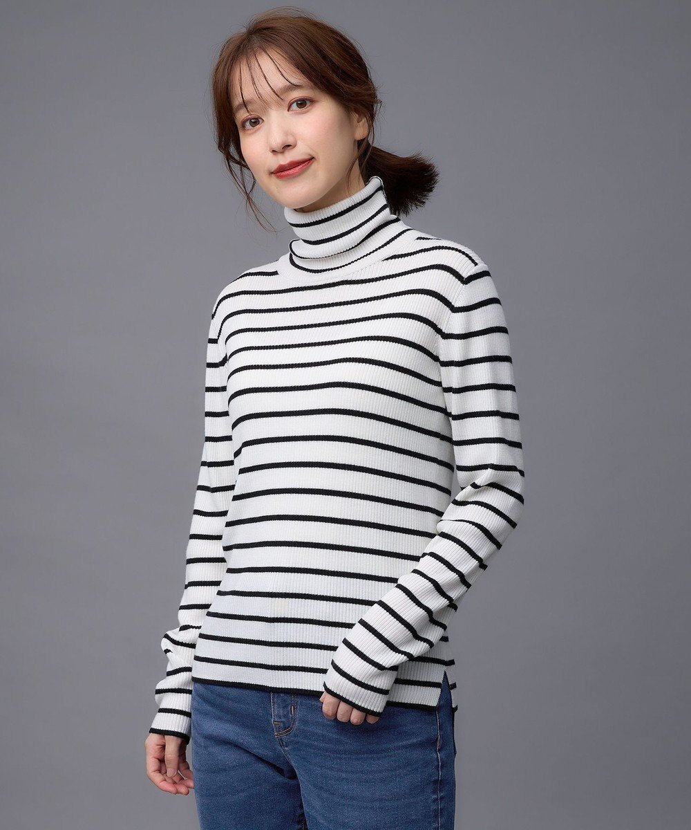 【エニー/ANY】のウールブレンドリブニット インテリア・キッズ・メンズ・レディースファッション・服の通販 founy(ファニー) ファッション Fashion レディースファッション Fashion for Women トップス・カットソー Cut & Sew Tops ニット Knit Tops & Sweaters おすすめ Recommended / Our Picks インナー Innerwear スリット Slit, Slit Detail セーター Sweater, Knitwear 定番 Standard, Basic Item A/W・秋冬 Autumn/Winter オフベース×ブラックラインボーダー|ID: prp329100004805012 ipo3291000000034863929