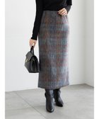 【テチチ/Te chichi】のシャギーチェックスカート グレー|ID: prp329100004805021 ipo3291000000035715421