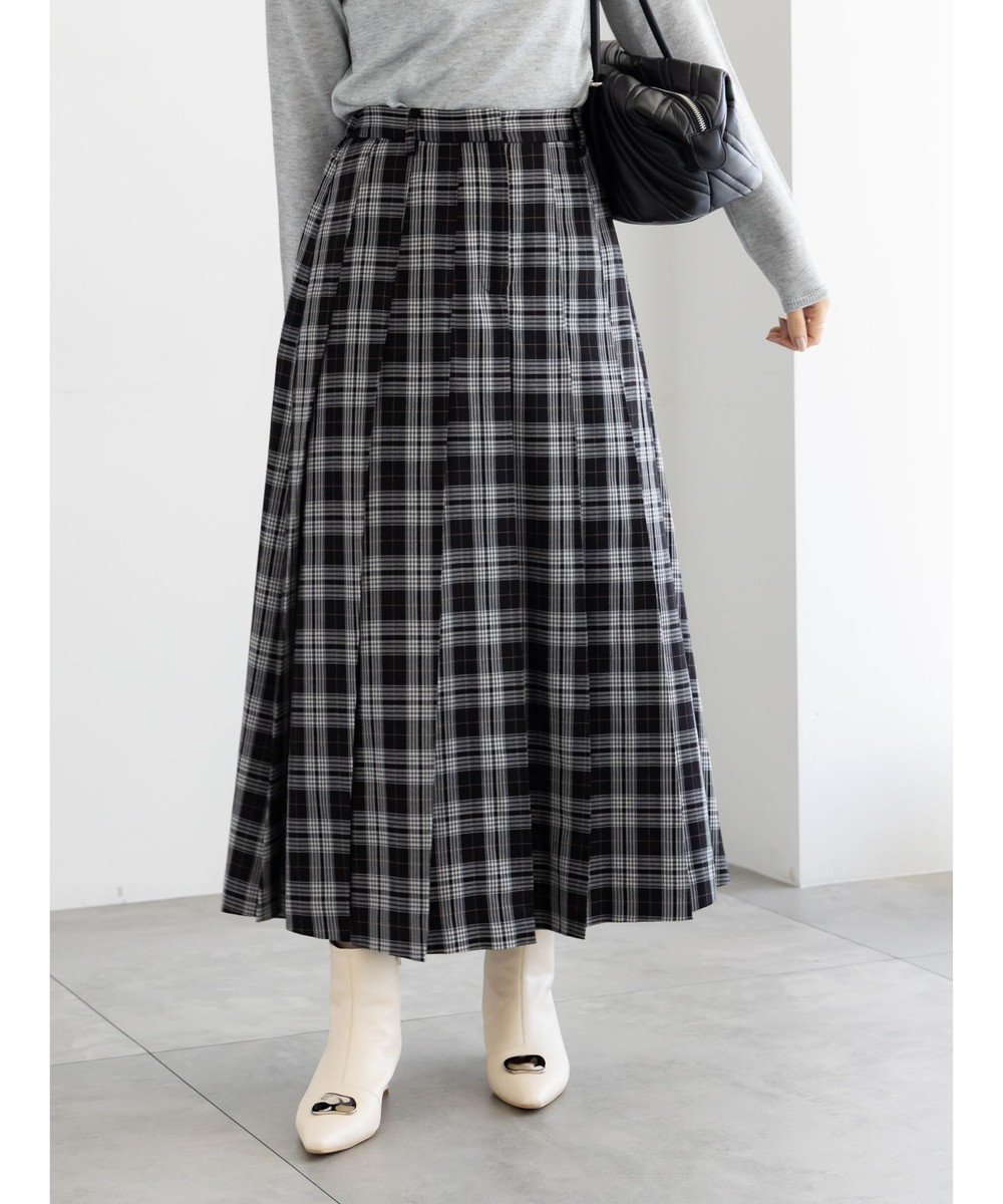【テチチ/Te chichi】のチェックアソートロングプリーツスカート インテリア・キッズ・メンズ・レディースファッション・服の通販 founy(ファニー) 　ファッション　Fashion　レディースファッション　Fashion for Women　スカート　Skirts　プリーツスカート / 上品フェミニンスタイル　Pleated Skirts　クラシカル　Classical, Vintage-Inspired　チェック　Check, Plaid, Tartan　プリーツ　Pleats, Pleated　ロング　Long, Long-Length　夏　Summer　S/S・春夏　SS, Spring/Summer, Warm Season　無地　Plain, Solid Color　A/W・秋冬　Autumn/Winter　オフホワイト|ID: prp329100004805022 ipo3291000000035590365
