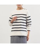 【ジェイ プレス/J.PRESS】のCotton Polyester カラーボーダー ニット オフ×ネイビー系|ID: prp329100004805026 ipo3291000000034863996