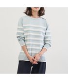 【ジェイ プレス/J.PRESS】のCotton Polyester カラーボーダー ニット スモーキーミント×オフ系|ID: prp329100004805026 ipo3291000000034863997