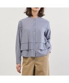 【ジェイ プレス/J.PRESS】のストライプジャージー フリル カットソー ネイビーベース系|ID: prp329100004805028 ipo3291000000035698432