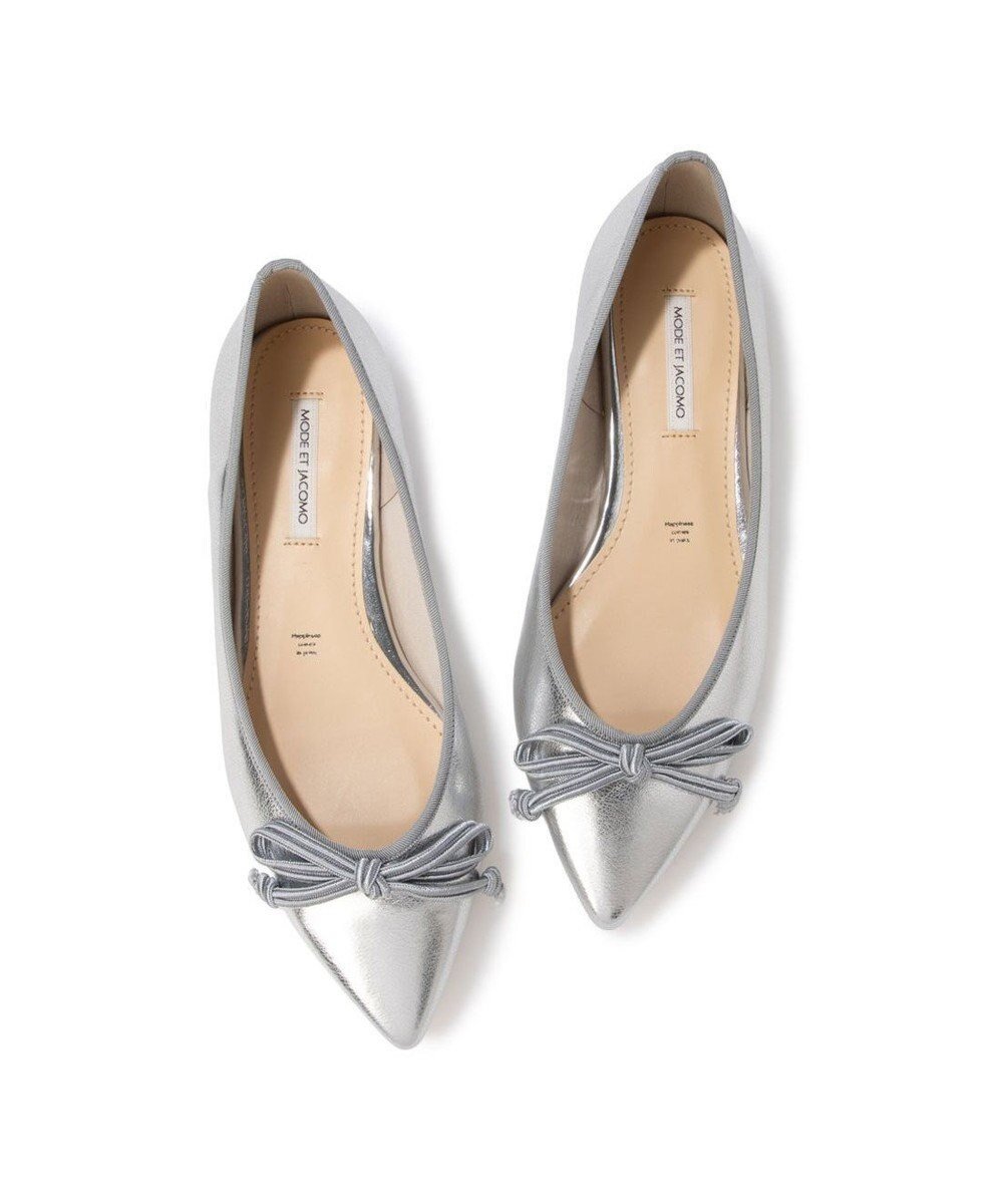 【モード エ ジャコモ/MODE ET JACOMO】のMODE ET JACOMO リボンバレエシューズ インテリア・キッズ・メンズ・レディースファッション・服の通販 founy(ファニー) ファッション Fashion レディースファッション Fashion for Women エナメル Patent Leather クール Cool, Chic シューズ Shoes, Footwear 定番 Standard, Basic Item 人気 Popular, Best Seller バレエ Ballet, Ballet Style フラット Flat, Flat Shoes ライニング Inner Lining, Inner Fabric, Lined リボン Ribbon, Bow ロング Long, Long-Length 日本製 Made In Japan エレガント 上品 Elegant ビジネス 仕事 通勤 Business / Work / Commuting シルバー|ID: prp329100004805037 ipo3291000000034864034